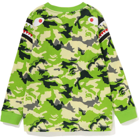 WOODLAND CAMO SHARK SHOULDER L/S TEE KIDS