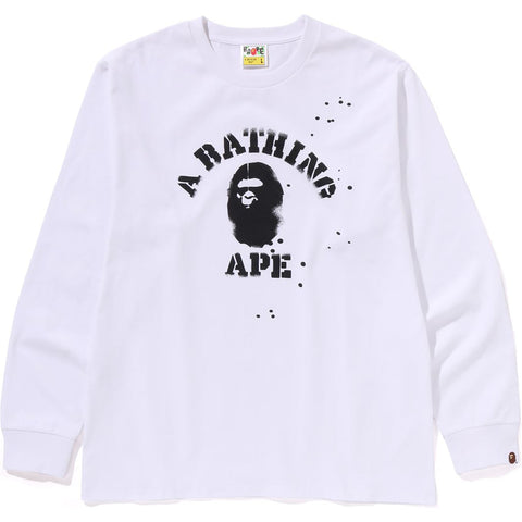 BAPE X JOSHUA VIDES COLLEGE L/S TEE MENS