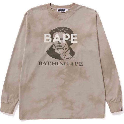 TIE DYE BATHING APE L/S TEE RELAXED FIT MENS