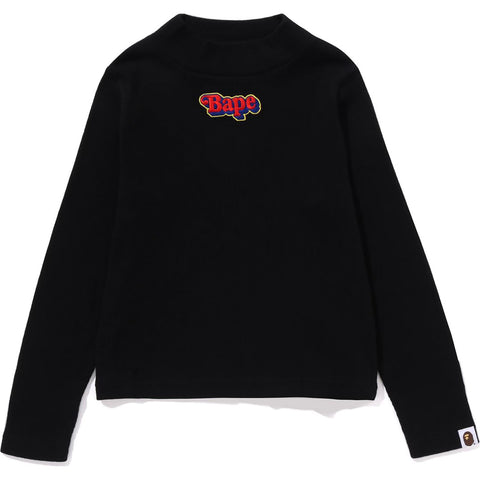 BAPE PATCH HIGH NECK L/S TEE KIDS