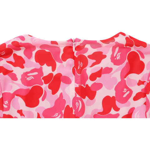 ABC CAMO MESH GATHERED ONEPIECE LADIES