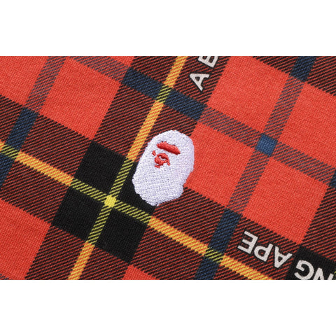 BAPE CHECK RELAXED FIT POLO MENS