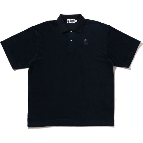 APE HEAD TOWELLING RELAXED FIT POLO MENS