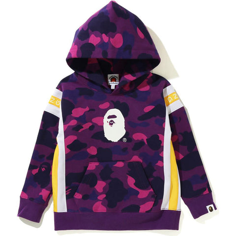 COLOR CAMO LOGO TAPE PULLOVER HOODIE KIDS