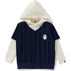 TEXT STRIPE PULLOVER HOODIE KIDS