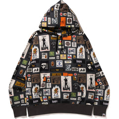 BAPE MULTI LABEL RELAXED FIT PULLOVER HOODIE MENS