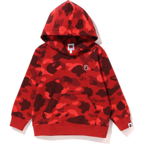 COLOR CAMO ONE POINT APE HEAD PULLOVER HOODIE KIDS