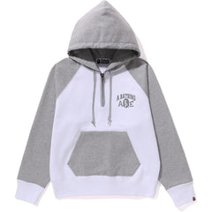 A BATHING APE HALF ZIP PULLOVER HOODIE L WIDE LADIES