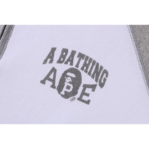 A BATHING APE HALF ZIP PULLOVER HOODIE L WIDE LADIES