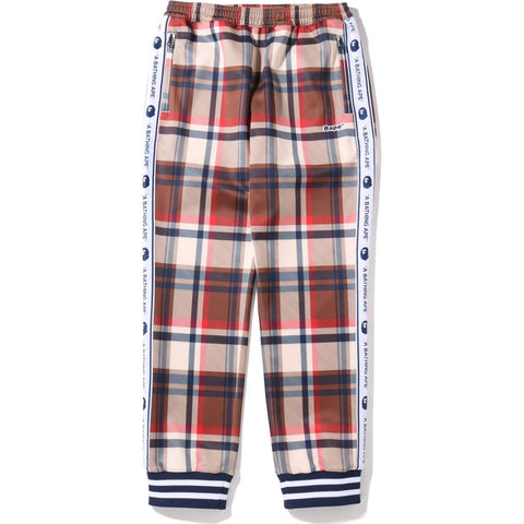 BAPE CHECK JERSEY PANTS MENS