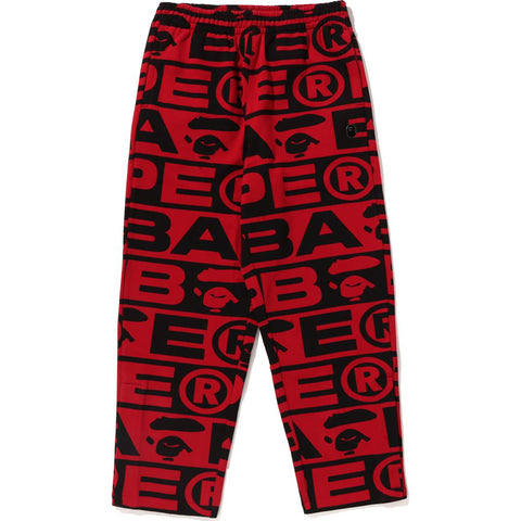 LUX SPORT PATTERN JACQUARD TRACK PANTS MENS