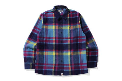 BAPE CHECK SHIRT MENS
