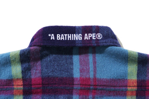 BAPE CHECK SHIRT MENS