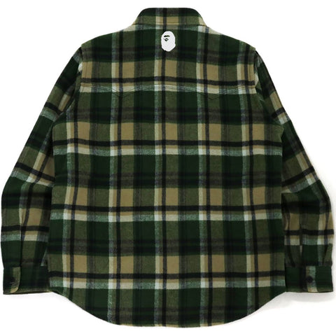 BAPE CHECK FLANNEL SHIRT MENS