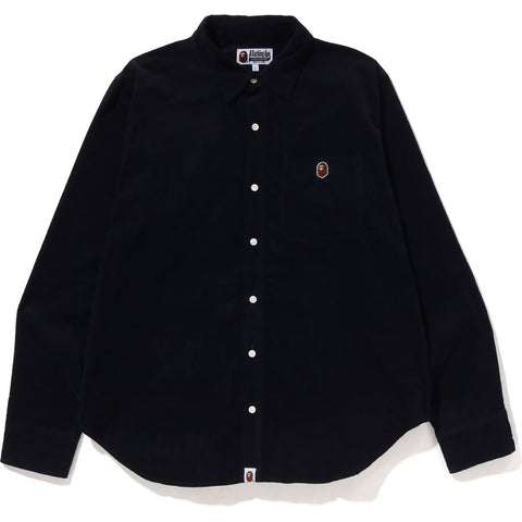 APE HEAD ONE POINT CORDUROY SHIRT MENS