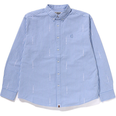APE HEAD ONE POINT LOGO STRIPES SHIRT MENS