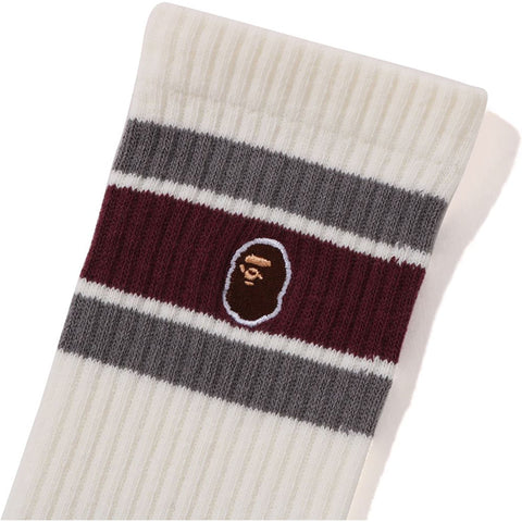 APE HEAD ONE POINT LINE SOCKS LADIES