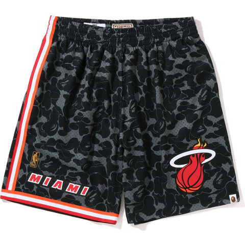 BAPE X MITCHELL & NESS MIAMI HEAT JERSEY SHORTS MENS