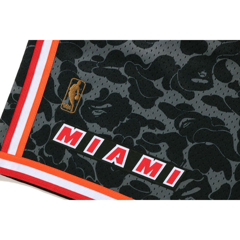 BAPE X MITCHELL & NESS MIAMI HEAT JERSEY SHORTS MENS