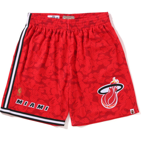 BAPE X MITCHELL & NESS MIAMI HEAT JERSEY SHORTS MENS