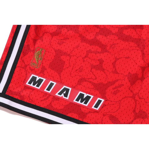 BAPE X MITCHELL & NESS MIAMI HEAT JERSEY SHORTS MENS