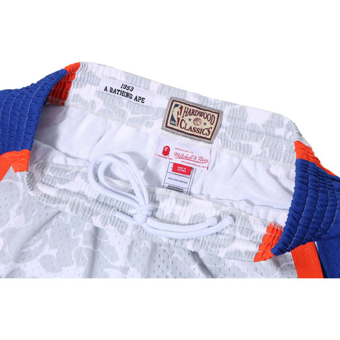 BAPE X MITCHELL & NESS NEW YORK KNICKS JERSEY SHORTS MENS