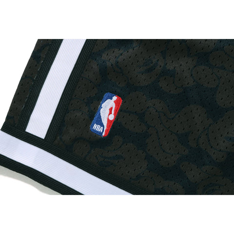 BAPE X MITCHELL & NESS BROOKLYN NETS JERSEY SHORTS MENS