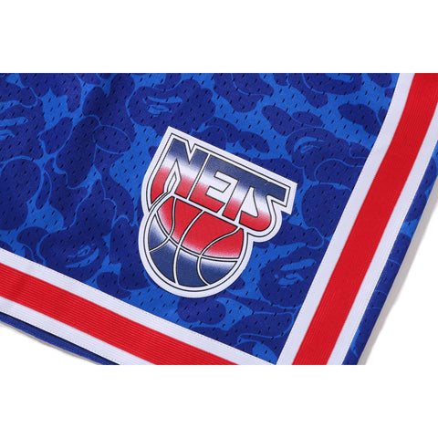 BAPE X MITCHELL & NESS BROOKLYN NETS JERSEY SHORTS MENS