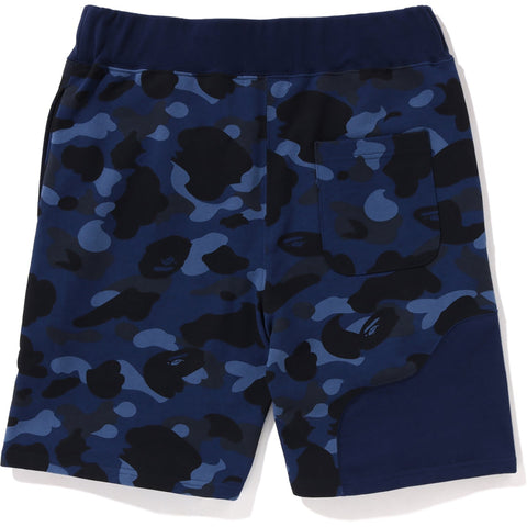 COLOR CAMO CUTTING SWEAT SHORTS MENS