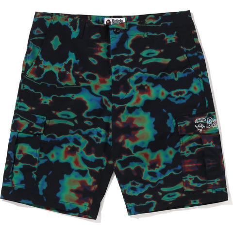 BAPE THERMOGRAPHY CARGO SHORTS MENS