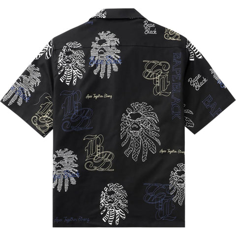 BAPE BLACK BAPE GRAPHIC STITCH SHIRT MENS