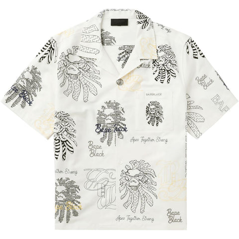 BAPE BLACK BAPE GRAPHIC STITCH SHIRT MENS