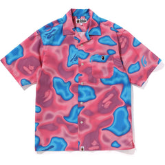 LIQUID CAMO ONE POINT OPEN COLLAR SHIRT MENS