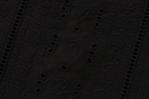 EMBROIDERY OPEN COLLAR SS SHIRT MENS