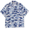 BAPE MENS PALM TREE CAMO OPEN COLLAR POCKET SS SHIRT