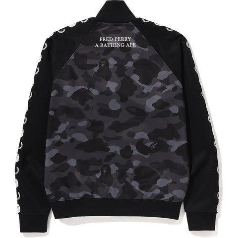 BAPE X FRED PERRY COLOR CAMO TRACK JACKET MENS