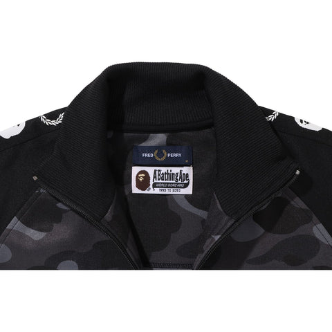 BAPE X FRED PERRY COLOR CAMO TRACK JACKET MENS