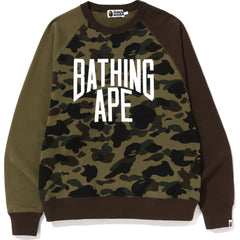 1ST CAMO CRAZY NYC LOGO RELAXED FIT CREWNECK M