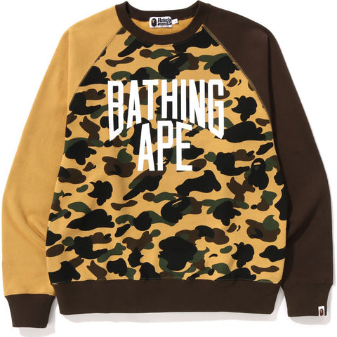 1ST CAMO CRAZY NYC LOGO RELAXED FIT CREWNECK M