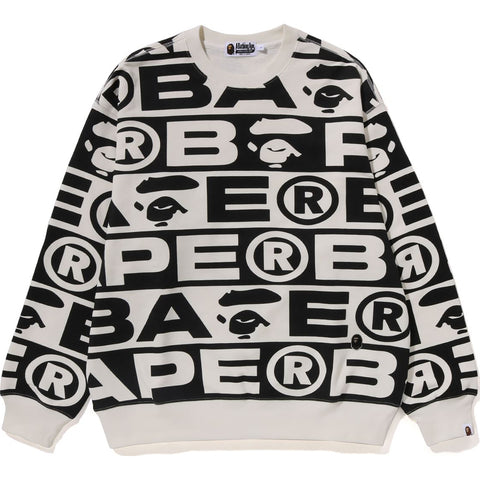 LUX SPORT PATTERN OVERSIZED CREWNECK MENS