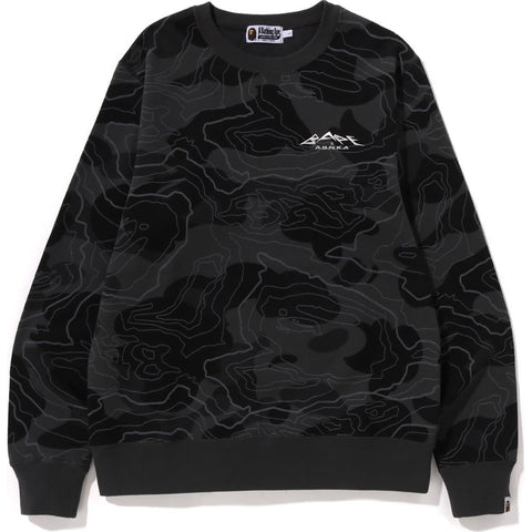 LAYERED LINE CAMO CREWNECK MENS