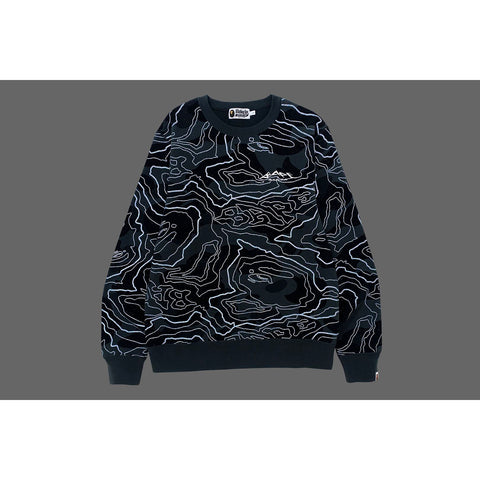 LAYERED LINE CAMO CREWNECK MENS