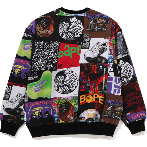 BAPE ALBUM MONOGRAM CREWNECK MENS