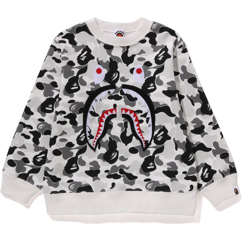 ABC CAMO SHARK PATCH CREWNECK KIDS