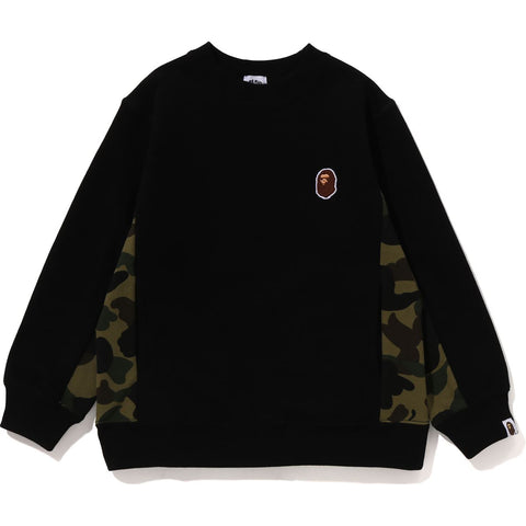 1ST CAMO PANEL APE HEAD ONE POINT CREWNECK KIDS