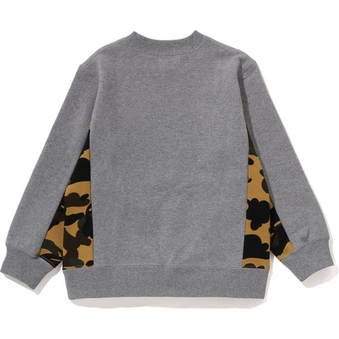 1ST CAMO PANEL APE HEAD ONE POINT CREWNECK KIDS