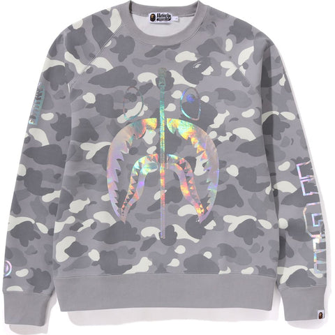 BAPE MENS CITY CAMO SHARK CREWNECK SWEATSHIRT