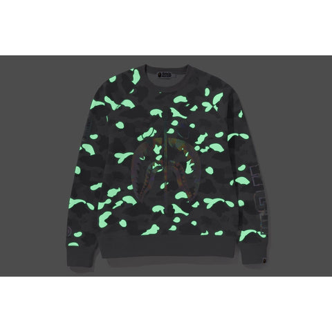 BAPE MENS CITY CAMO SHARK CREWNECK SWEATSHIRT