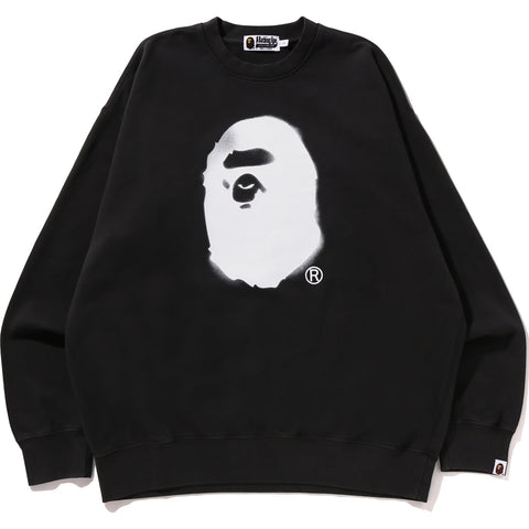 SPRAY APE HEAD GARMENT DYED CREWNECK MENS