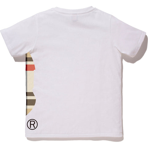 BAPE CHECK SIDE BIG APE HEAD TEE LADIES